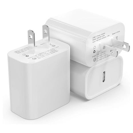 3-Pack 20W USB-C Fast Chargers