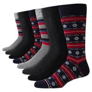 8 Pairs Tommy Hilfiger Men's Dress Crew Socks