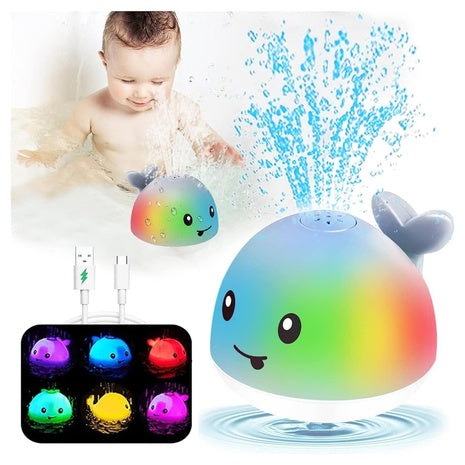 Rechargeable Light Up Whale Bath Toy