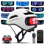 LED Smart Helmet with App Control, Turn Signals & Built-in Speedometer
