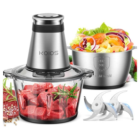 Food Chopper With 2 8-Cup Bowls