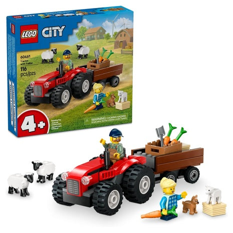 LEGO City Red Farm Tractor with Trailer & Sheep