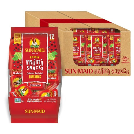 144 Sun-Maid California Sun-Dried Raisins Snack Boxes