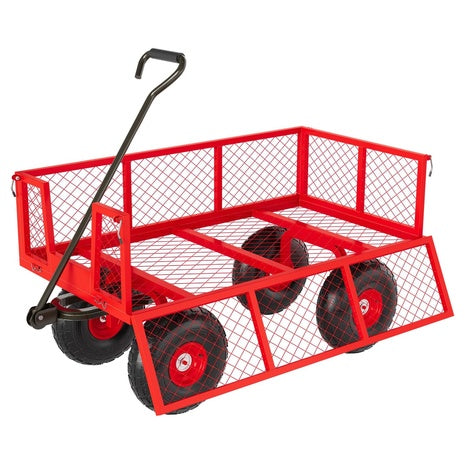 Garvee Heavy Duty Mesh Utility Steel Garden Wagon W (500 Lbs)