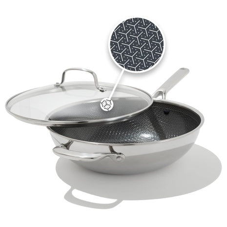 OXO Hybrid 12” Nonstick Wok with Glass Lid