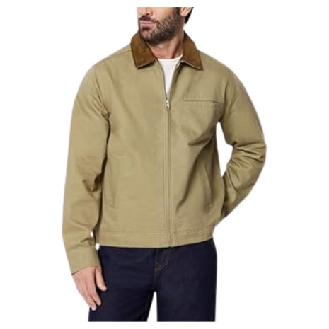 Amazon Essentials Mens Relaxed-Fit Rigid Denim Zip Up Jacket