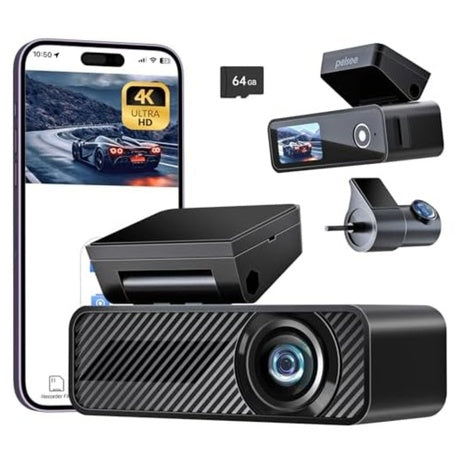 Pelsee P1 4K Front And Rear WiFi Dash Cam