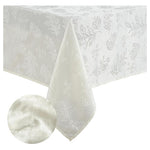 Elegant Wrinkle Resistant Damask Leaf Tablecloth (60" x 84")