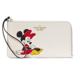 Kate Spade Women's Disney X Kate Spade New York Minnie Medium L-Zip Wristlet