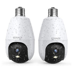 2 2K WiFi Light Bulb Security Cameras