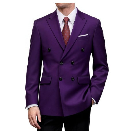 Boyland Men's Double Breasted Slim Fit Formal Blazer