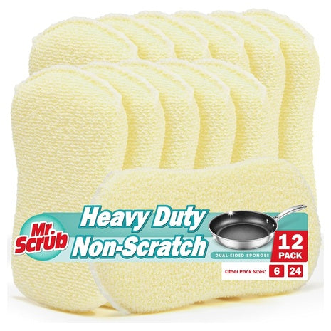 12-Pack Mr. Scrub Non-Scratch Kitchen Sponges