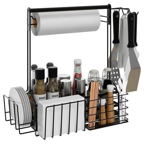 BBQ Grill Caddy With Paper Towel Holder