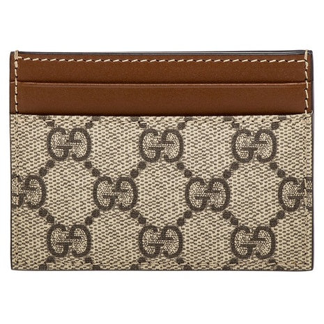 Gucci Women's GG Supreme Canvas & Leather Card Case