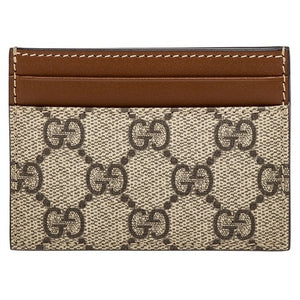 Gucci Women's GG Supreme Canvas & Leather Card Case