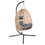 Wicker Egg Chair with Stand