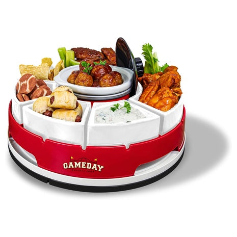 Nostalgia Gameday Heated Slow Cooker Serving Set