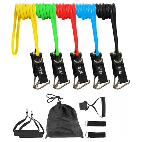 Fitvids 5-Level Resistance Loop Bands Set (10-50lbs)