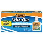 12 Bottles BIC Wite Out Extra Coverage Correction Fluids