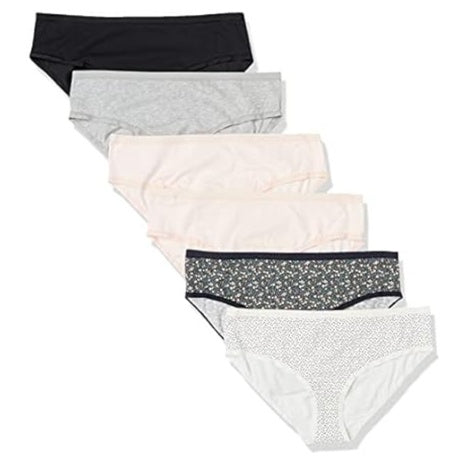 6-Pack Amazon Essentials Women's Cotton Hipster Underwear