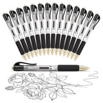 15 Black Gel Fine Point Pens