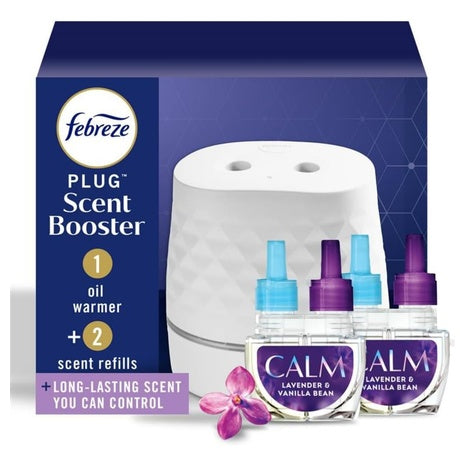 Febreze PLUG Scent Booster Starter Kit W/ Device & 2 Calm Refills