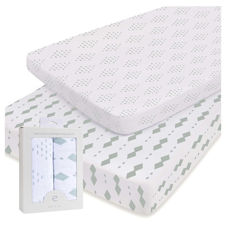 2-Pack Pack N Play Fitted Playard Cotton Sheets