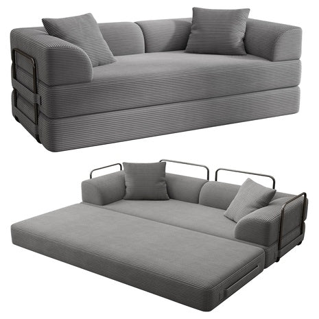 5-in-1 Convertible Cloud Boneless Couch Futon Sofa Bed