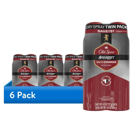 12 Cans Old Spice Swagger Invisible Dry Spray Antiperspirant
