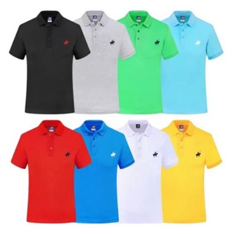 4-Pack Pacific Polo Club Men's Cotton Short Sleeve Polo Shirts