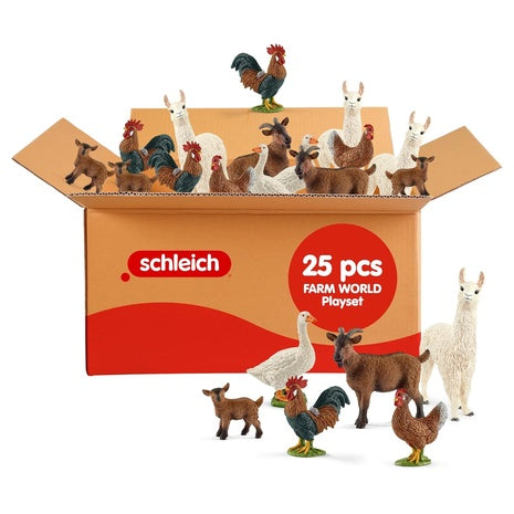 25-Piece Schleich Farm Animal Playset