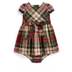 Polo Ralph Lauren Baby Girls Plaid Twill Dress and Bloomer