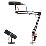 Wayfinder 360 Deg. Boom Arm Dynamic Microphone W/RGB Mute