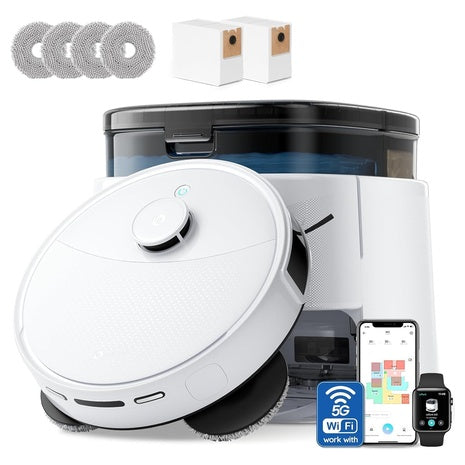 Lefant Robot Vacuum & Mop with Self-Emptying Dock