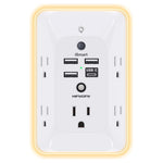 Hanycony I-Smart 5-Outlet Extender Surge Protector With Night Light