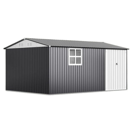 14ft X 10ft Polar Aurora Outdoor Metal Storage Shed With Windows