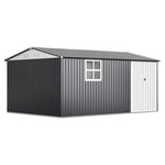 14ft X 10ft Polar Aurora Outdoor Metal Storage Shed With Windows
