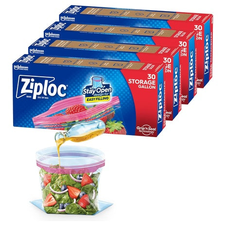 120 Ziploc Gallon Food Storage Bags