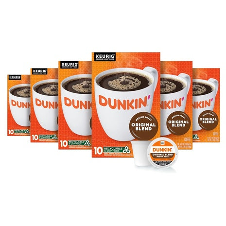 60 Dunkin’ Original Blend Coffee Coffee Pods