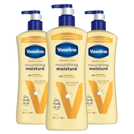 3-Pack Vaseline Nourishing Moisture Lotion (20.3 oz)