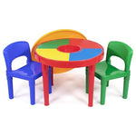 Kids 2-in-1 Building Block Activity Table & Chairs