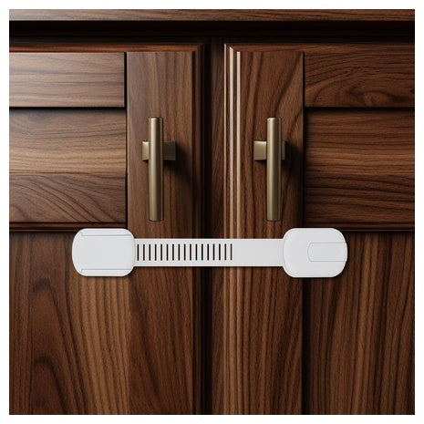 4-Pack No Drill Adhesive Child Proof Cabinet Locks