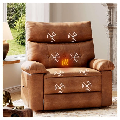 GarveeHome Oversized Leather Recliner Chair