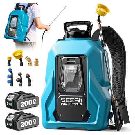 5-Gallon Battery Powered Backpack Sprayer W/ 7 Nozzles
