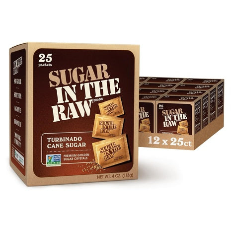 25 Packets Sugar In The Raw Turbinado Sugar