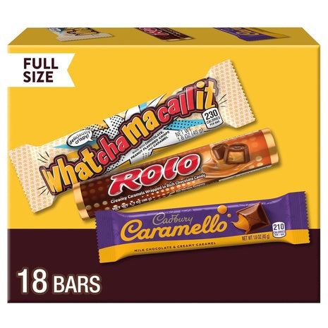 18 Hershey Assorted Full Size Caramel Candy Bars (OU-D)