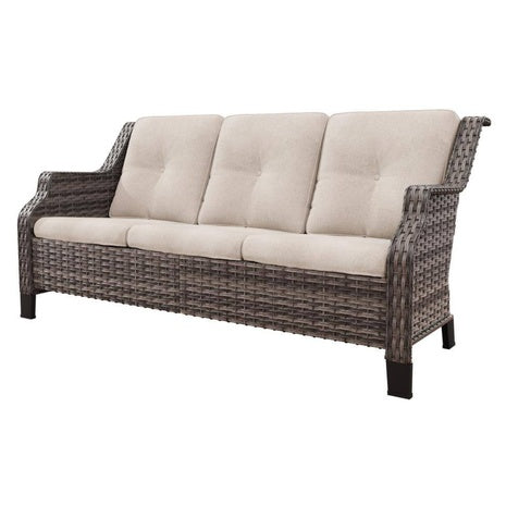 Gardenbee 3-Seat Wicker Outdoor Patio Sofa Sectional Couch