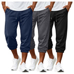 3-Pack Men's Athletic Workout Capri Pants (Various)