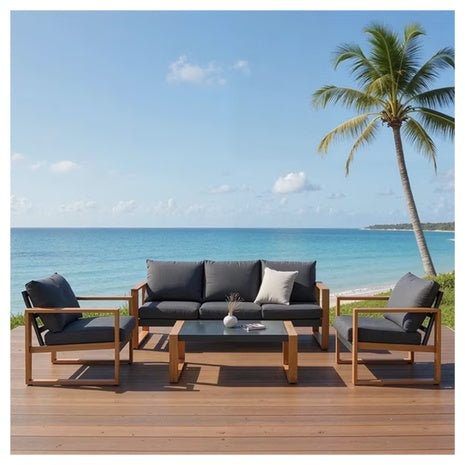4-Piece Everite Outdoor Steel Conversation Set