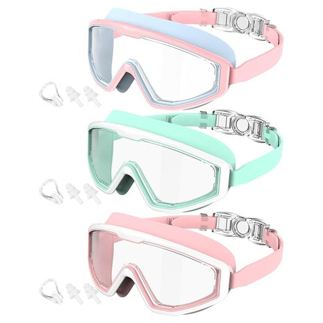 3-Count Kids'Swim Goggles W/ Anti-Fog UV-Protective Lenses